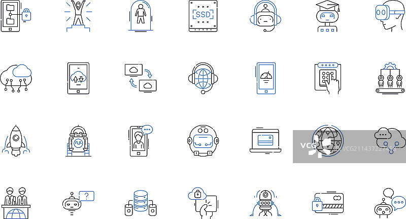 在线安全线图标网络安全合集图片素材