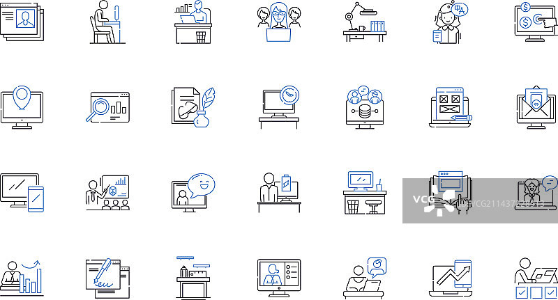 平衡与和谐线性图标系列图片素材