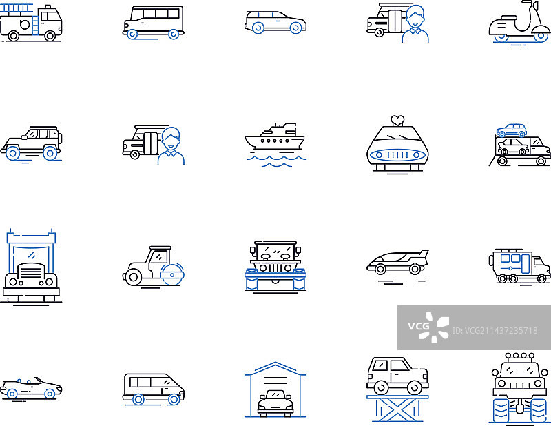 拼车路线图标合集图片素材