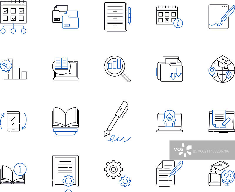 书写用品系列图标钢笔图片素材