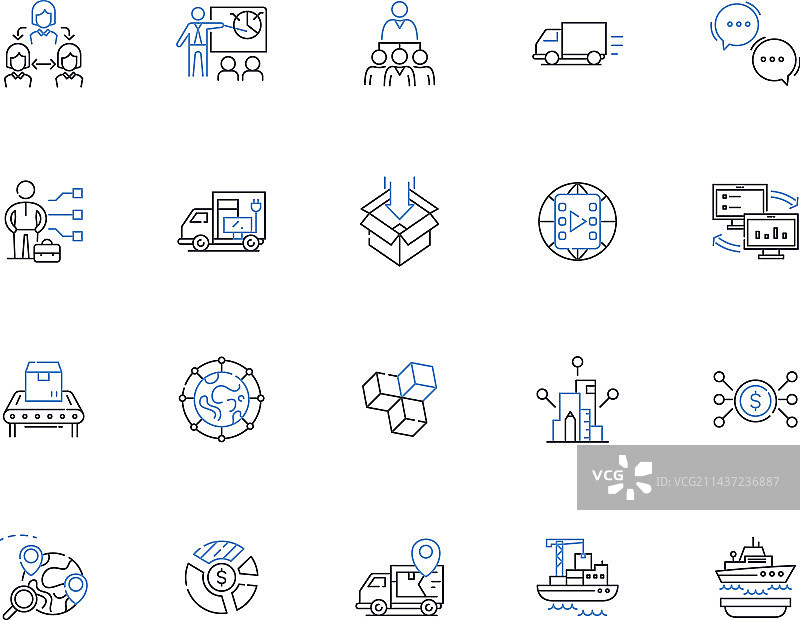 发散线条图标合集图片素材