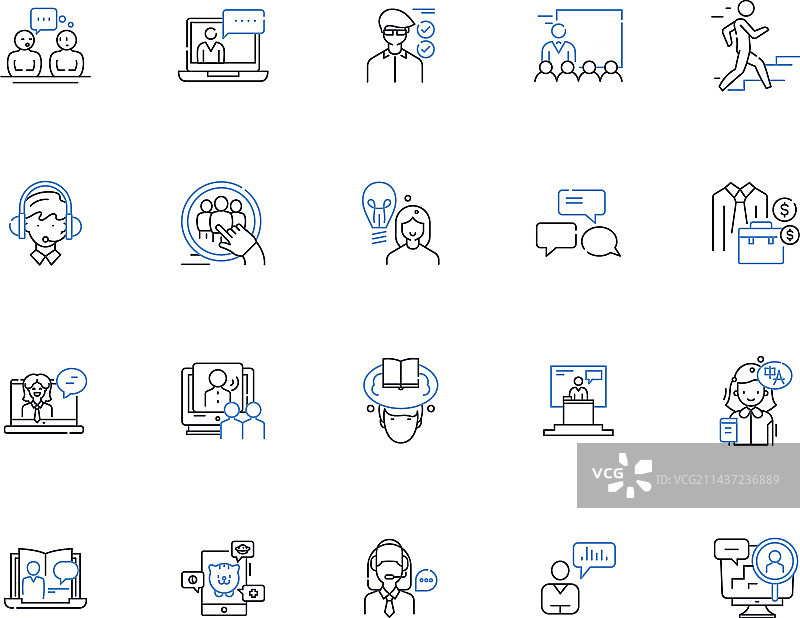 倡导者线性图标合集图片素材