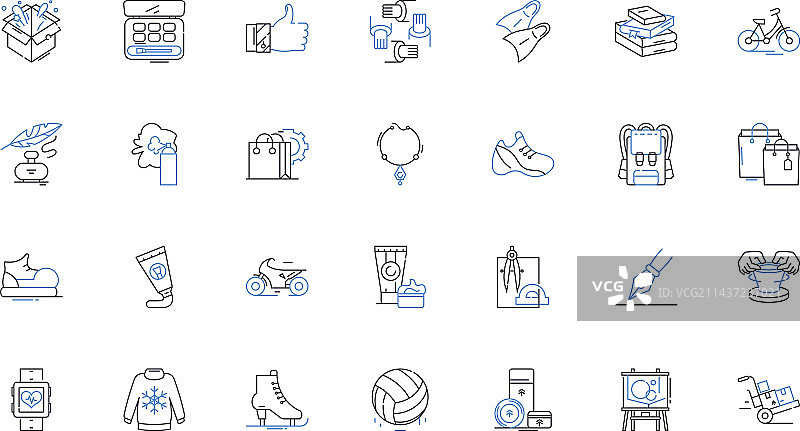 手工工具线性图标合集：剪刀图片素材