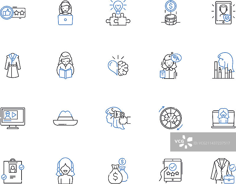 主要经营者线条图标合集领导者图片素材