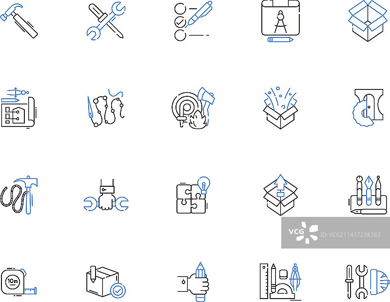 商品系列线性图标图片素材