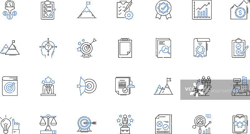 运营结构线性图标合集图片素材