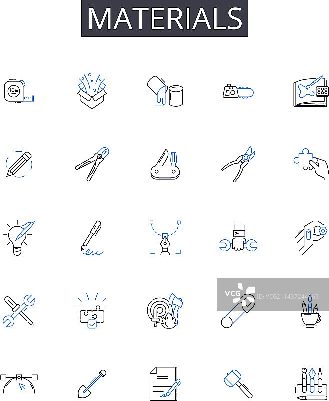 食品材料线性图标合集图片素材