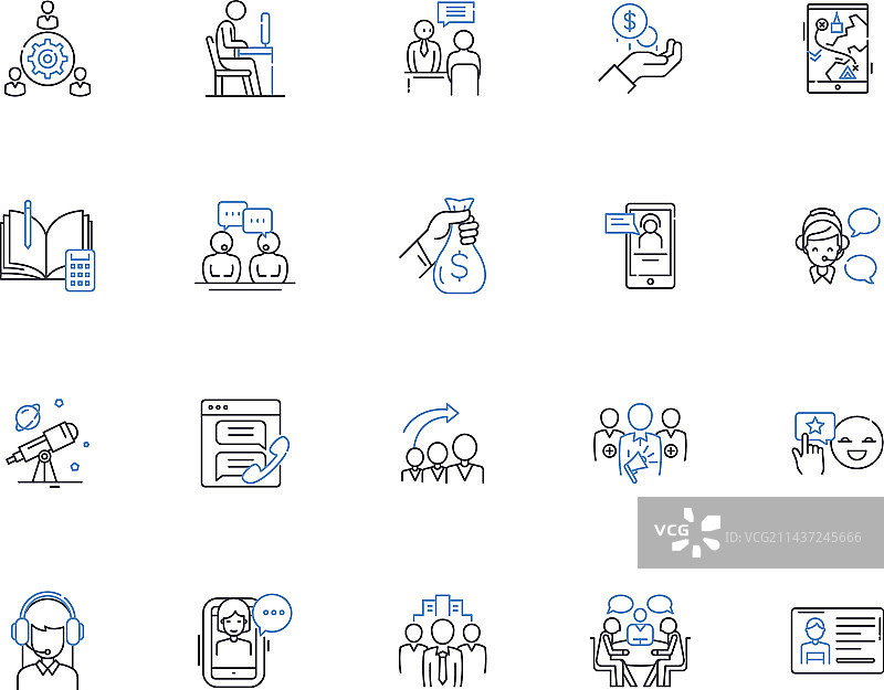 政治行动线性图标倡导图片素材