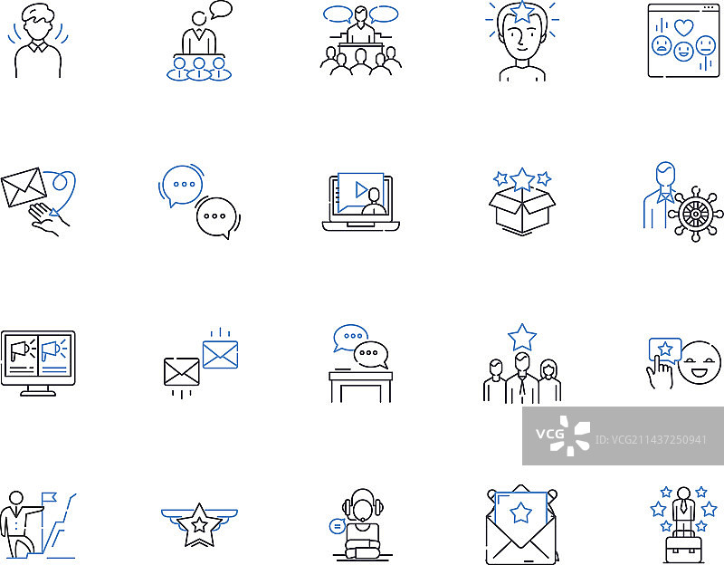 叙事小说故事情节图标集图片素材