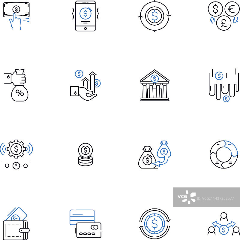 奖励积分线性图标激励集合图片素材