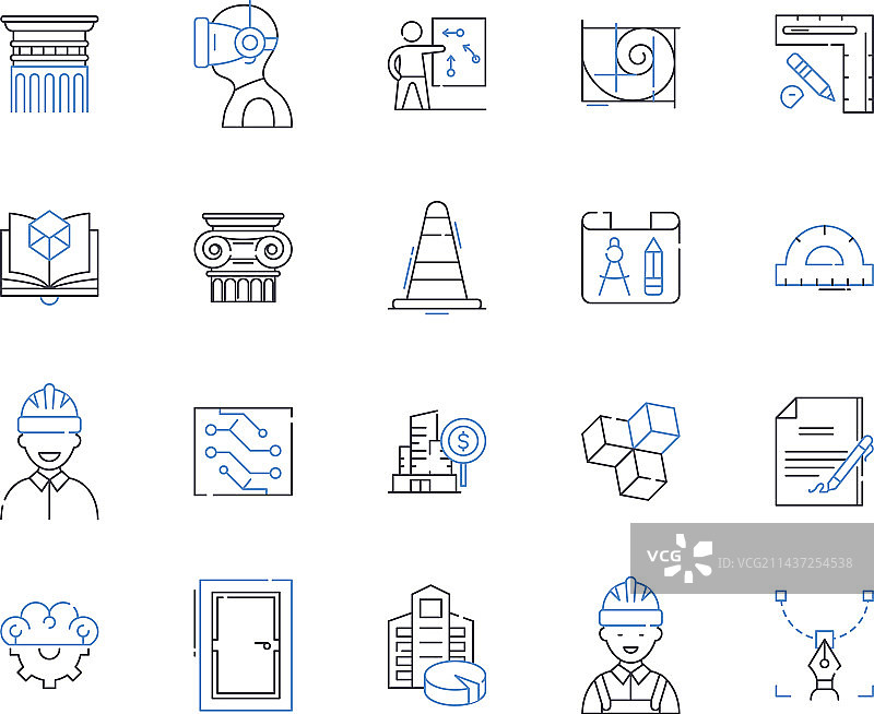 文学手法线性图标合集：隐喻图片素材