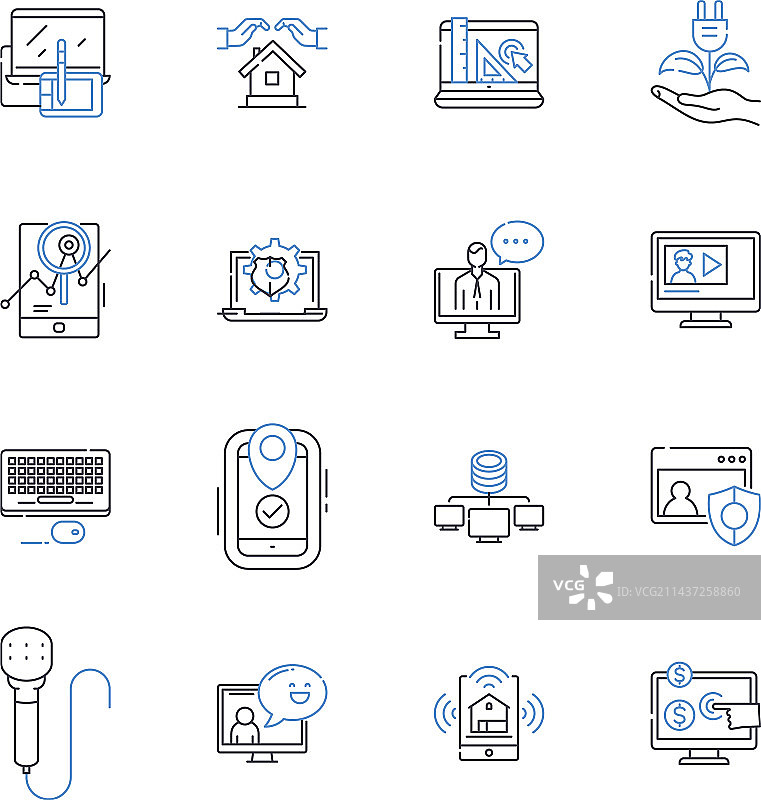 纳米级线条图标合集：纳米颗粒图片素材