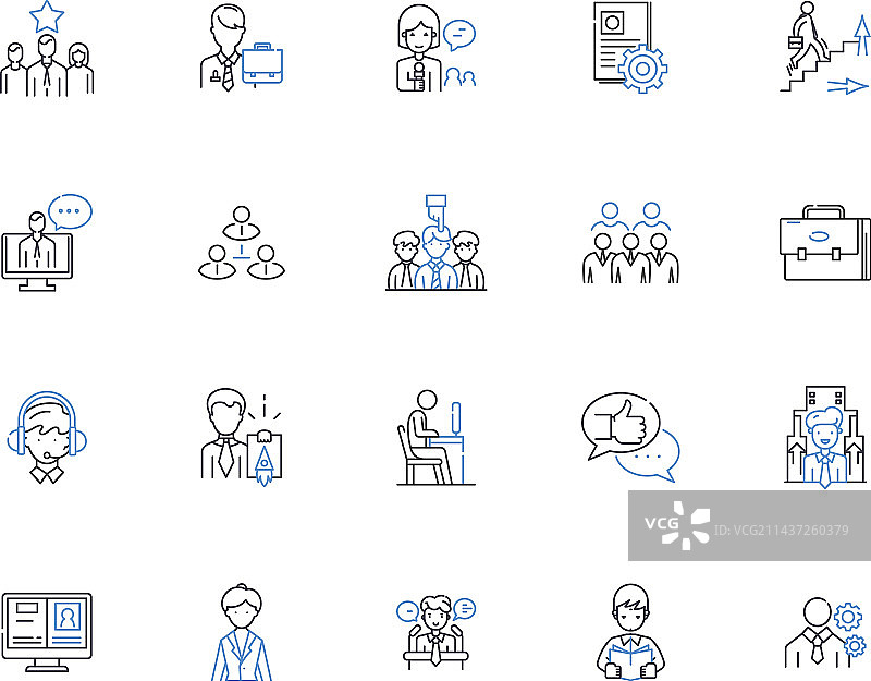 刺绣针织工艺线性图标合集图片素材