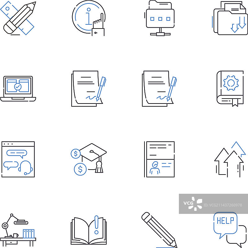 聚会用品线性图标气球合集图片素材