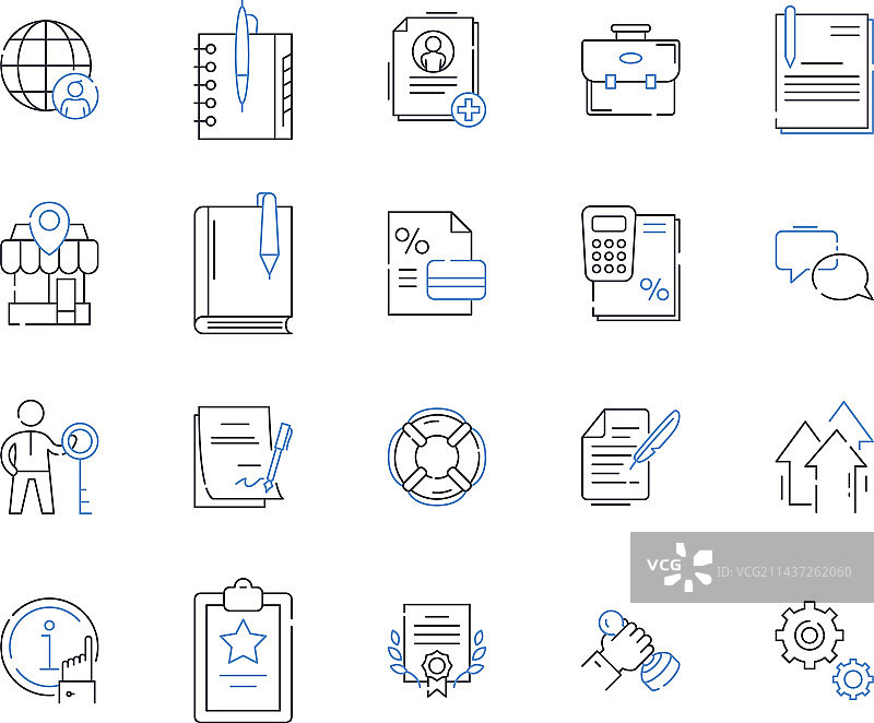 乐器线性图标钢琴合集图片素材