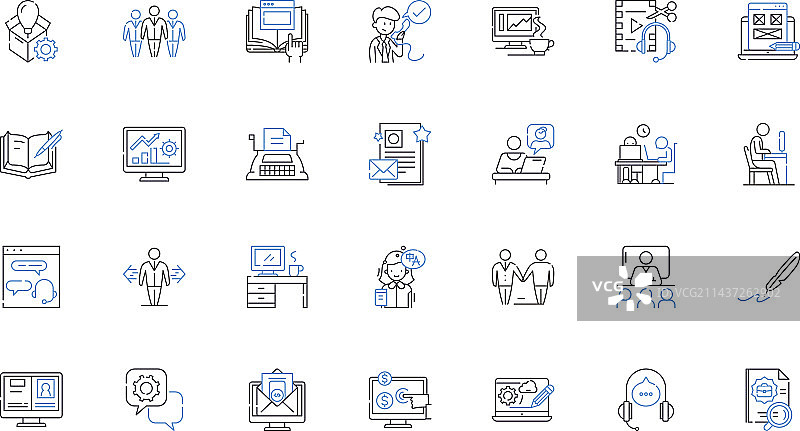 外围小队线性图标集合前沿图片素材