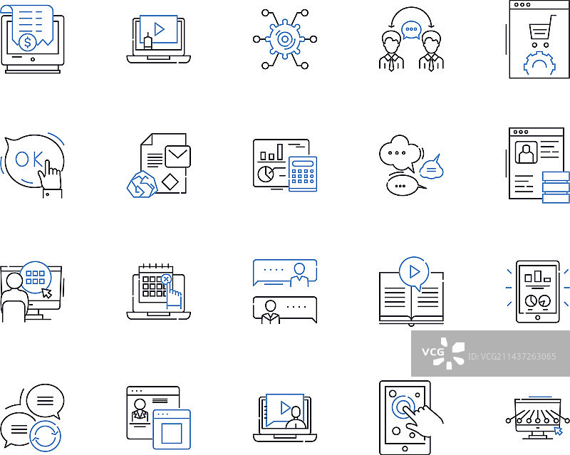 潜在客户线索挖掘图标集图片素材