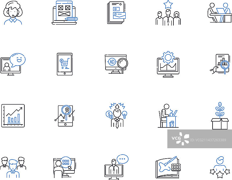 产品设计线性图标合集图片素材