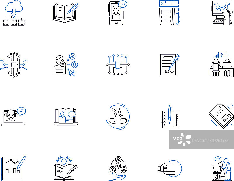 协同伙伴线性图标合集图片素材