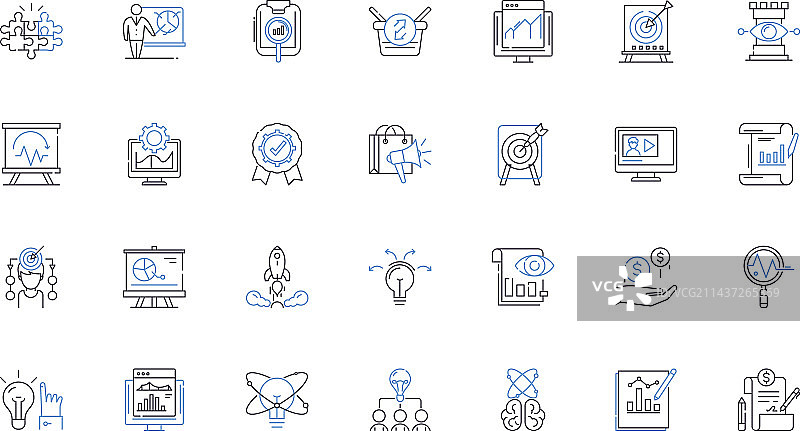 创意设计线性图标合集图片素材