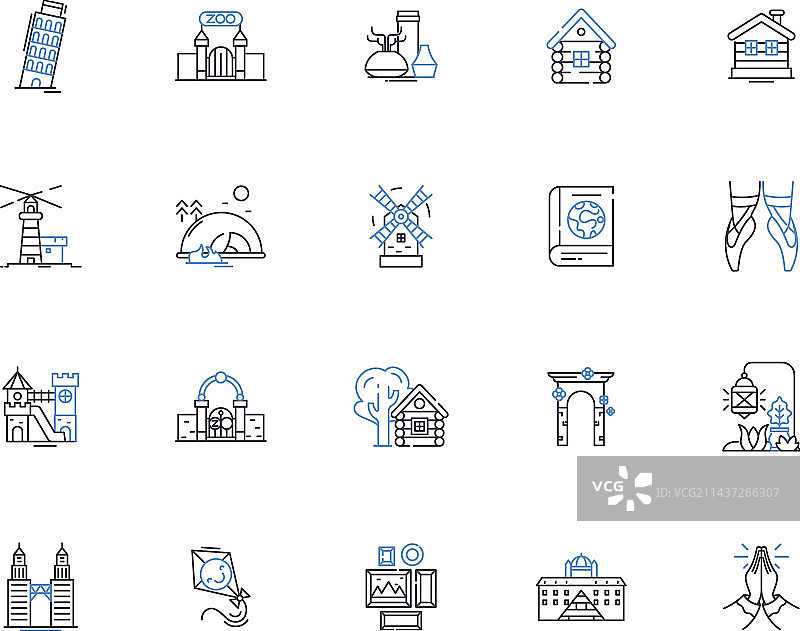 价值线图标集合完整性图片素材