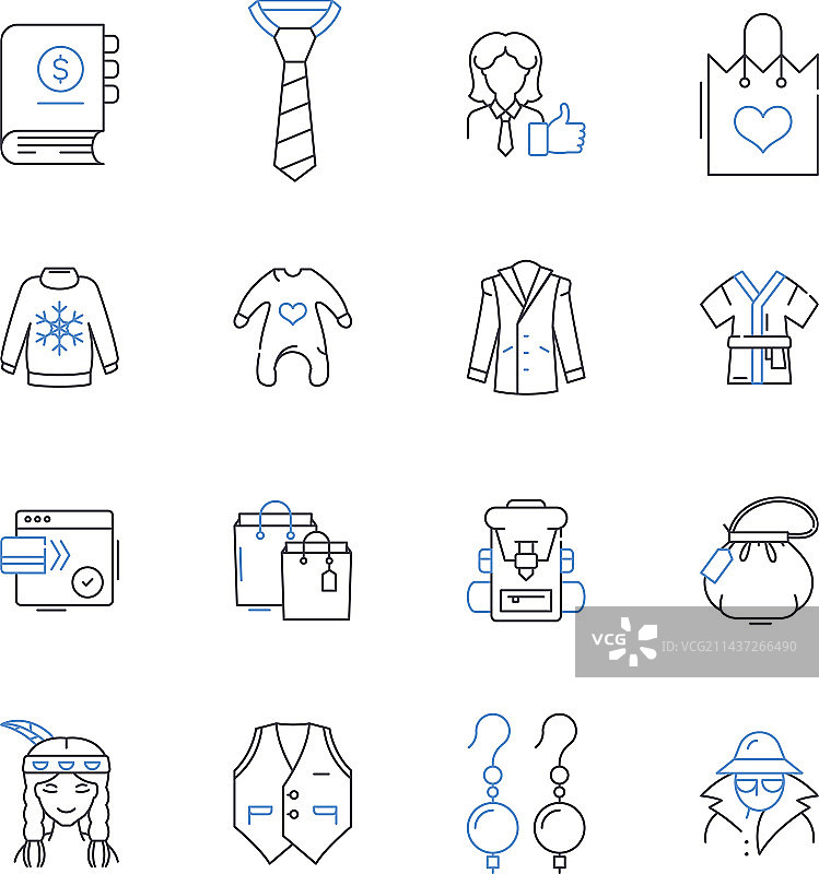 时尚精炼线条图标系列图片素材