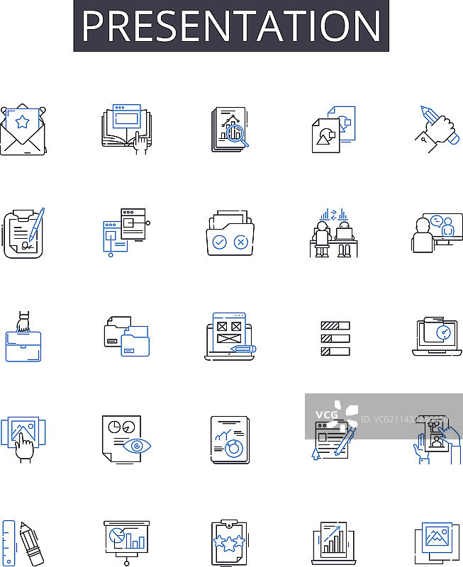 演示线条图标系列图片素材