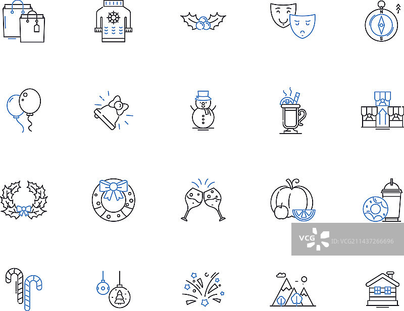 耶稣诞生系列线条图标图片素材