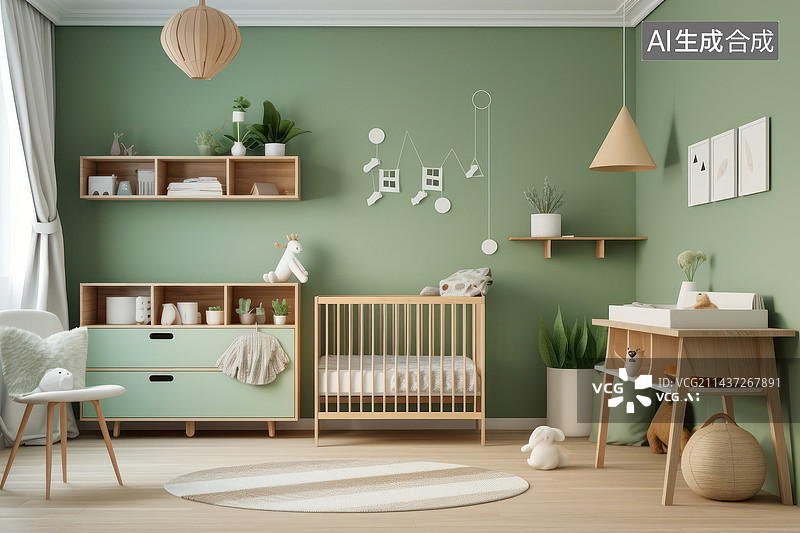 【AI数字艺术】儿童房图片素材