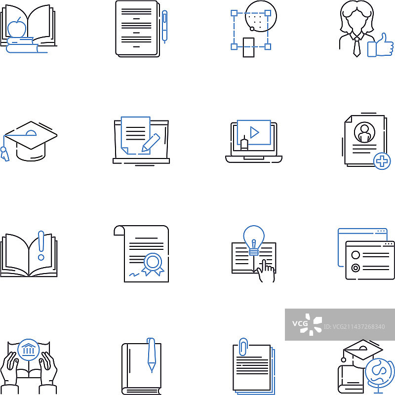 公开演讲线性图标合集自信图片素材