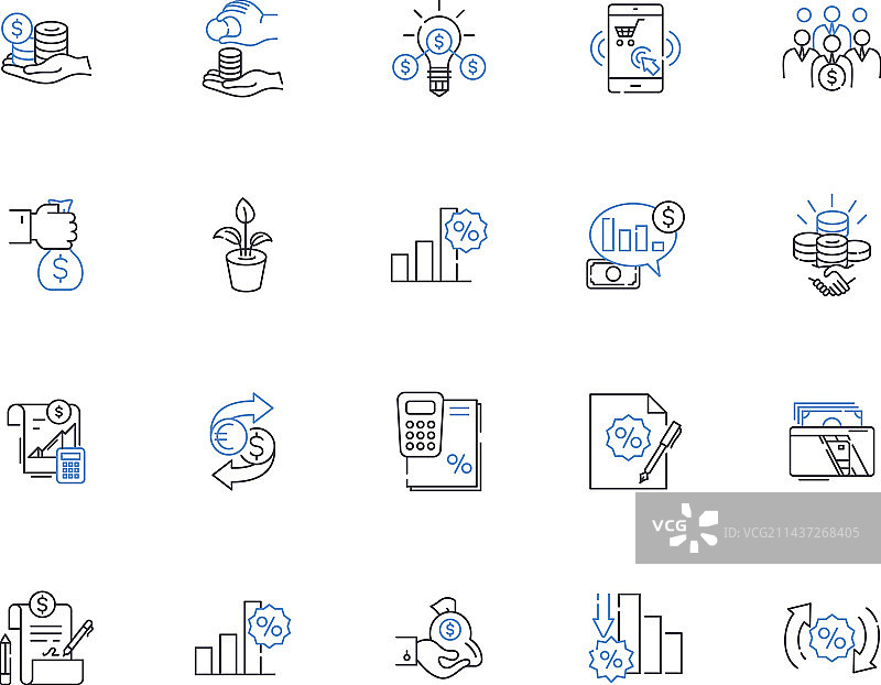 促销线性图标合集图片素材