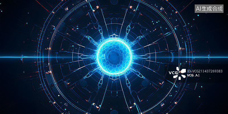 【AI数字艺术】抽象科技概念电子电路背景图片素材