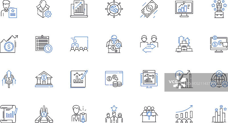 能力倾向线性图标集图片素材