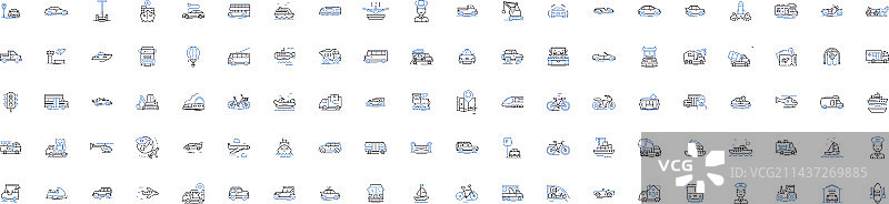 流动漩涡线条图标合集图片素材