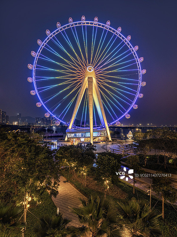 一亿像素超高清深圳欢乐港湾湾区之光摩天轮图片素材