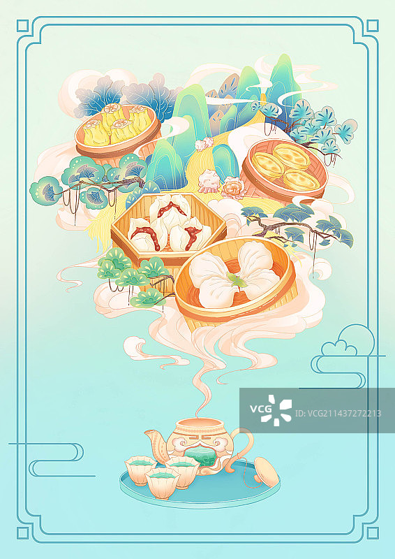 粤式早茶文化图片素材