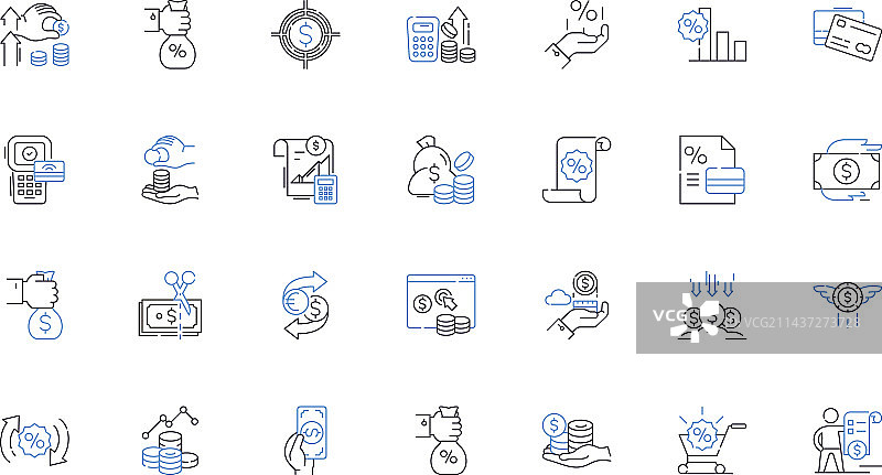 客户拥护者线性图标合集图片素材