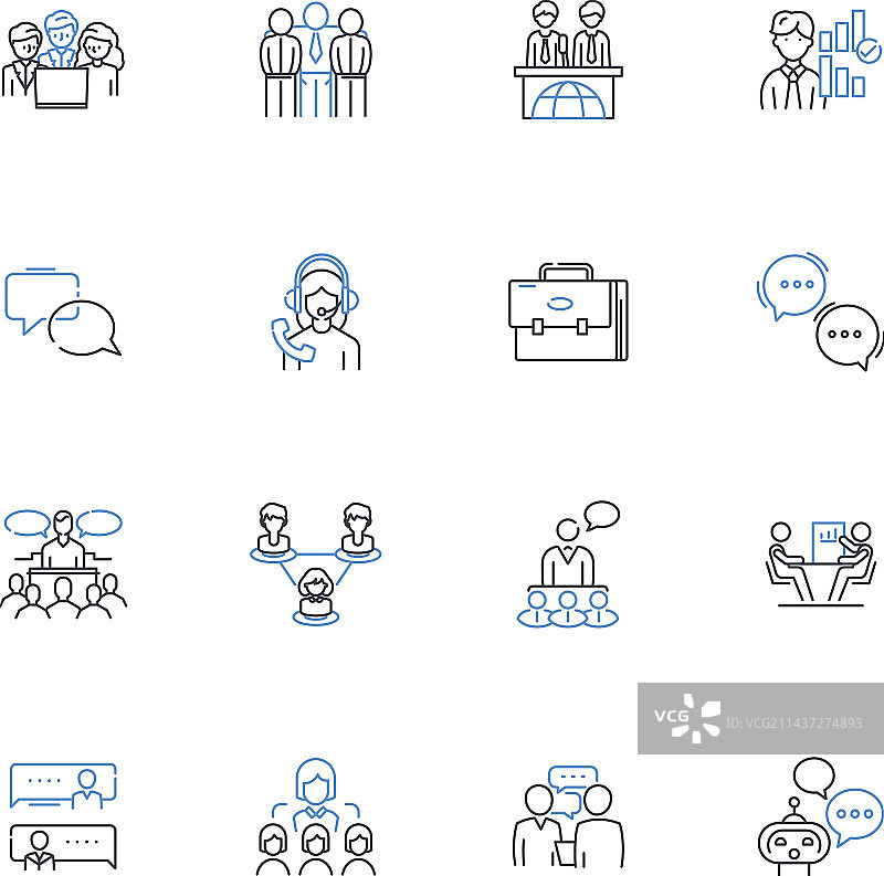 博客粉丝线性图标读者集合图片素材