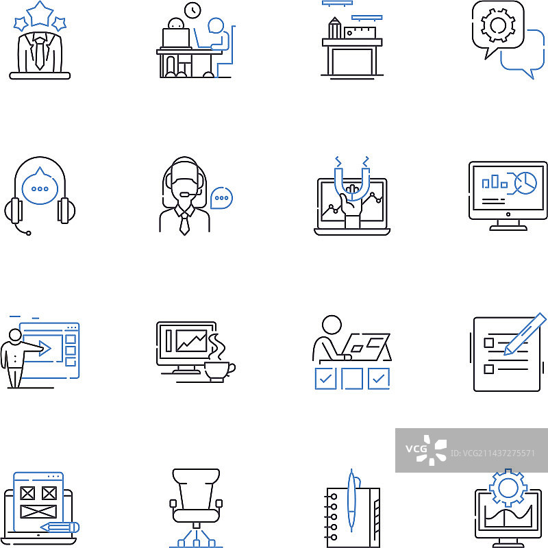 解决问题和决策线性图标图片素材