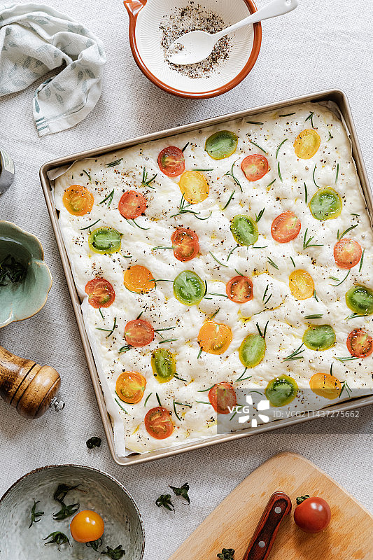 自制意大利面包佛卡夏图片素材