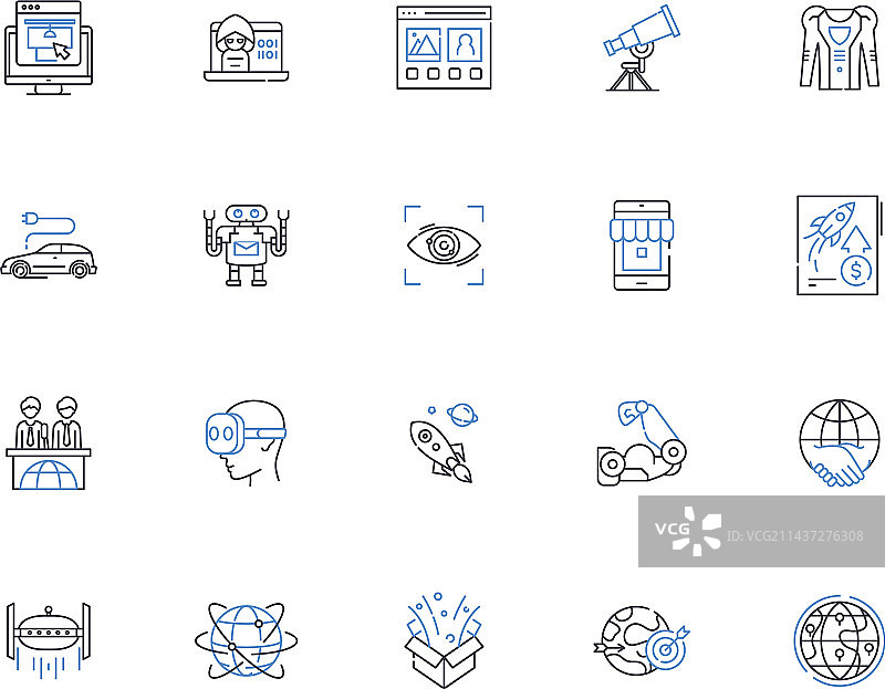 远见线条图标合集图片素材