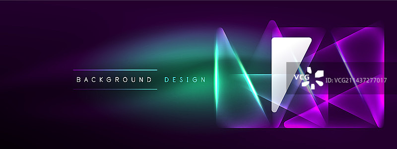 充满活力的几何霓虹灯闪亮线背景图片素材