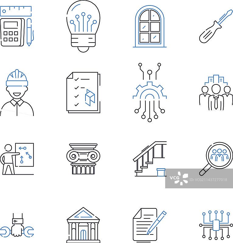 医学术语线条图标合集：解剖学图片素材