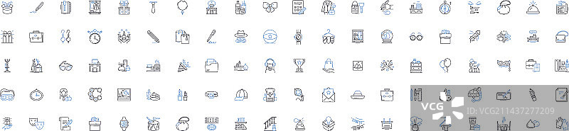 装饰品线条图标合集：珠宝和胸针图片素材