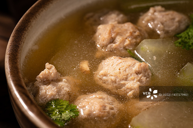 中式传统家常菜冬瓜丸子汤图片素材