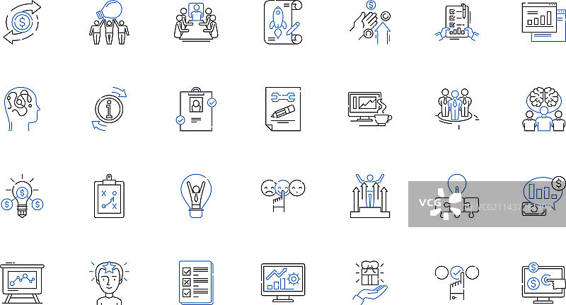 突破性线条图标合集创新图片素材