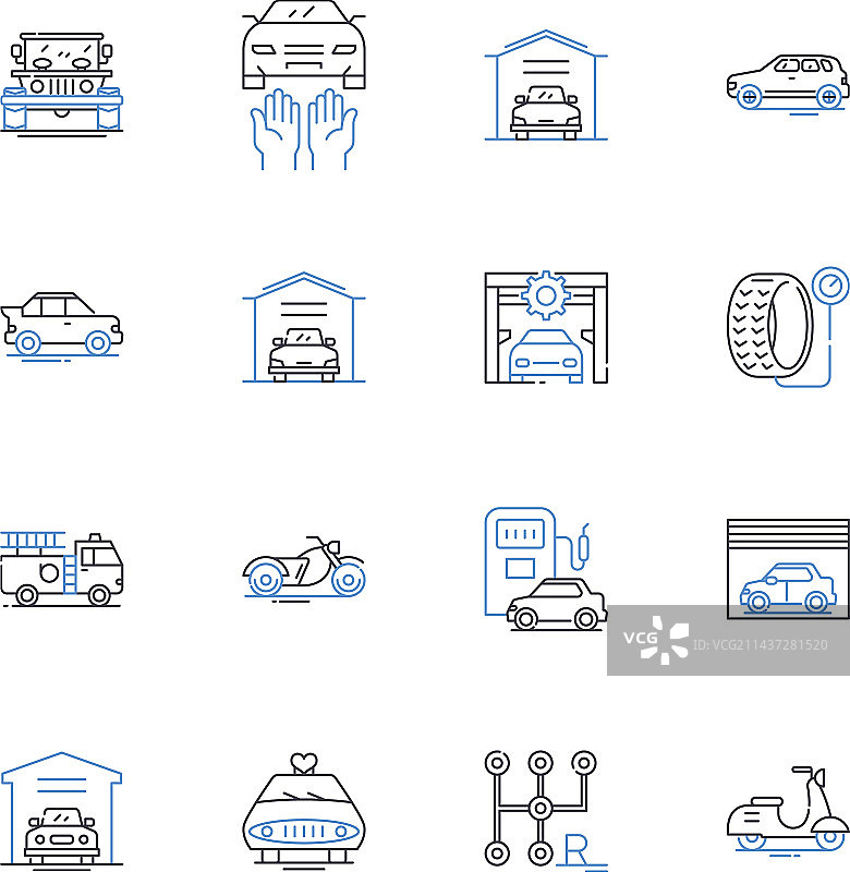 有轨电车和铁路线图标合集图片素材