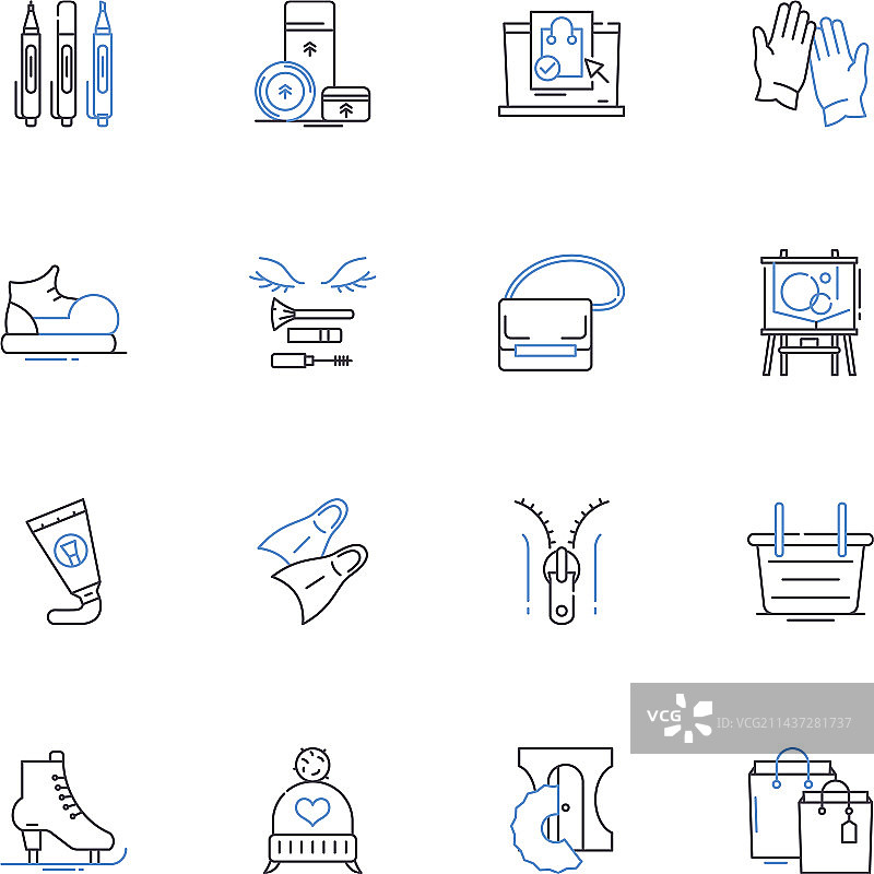 受孕过程线性图标合集：受精图片素材
