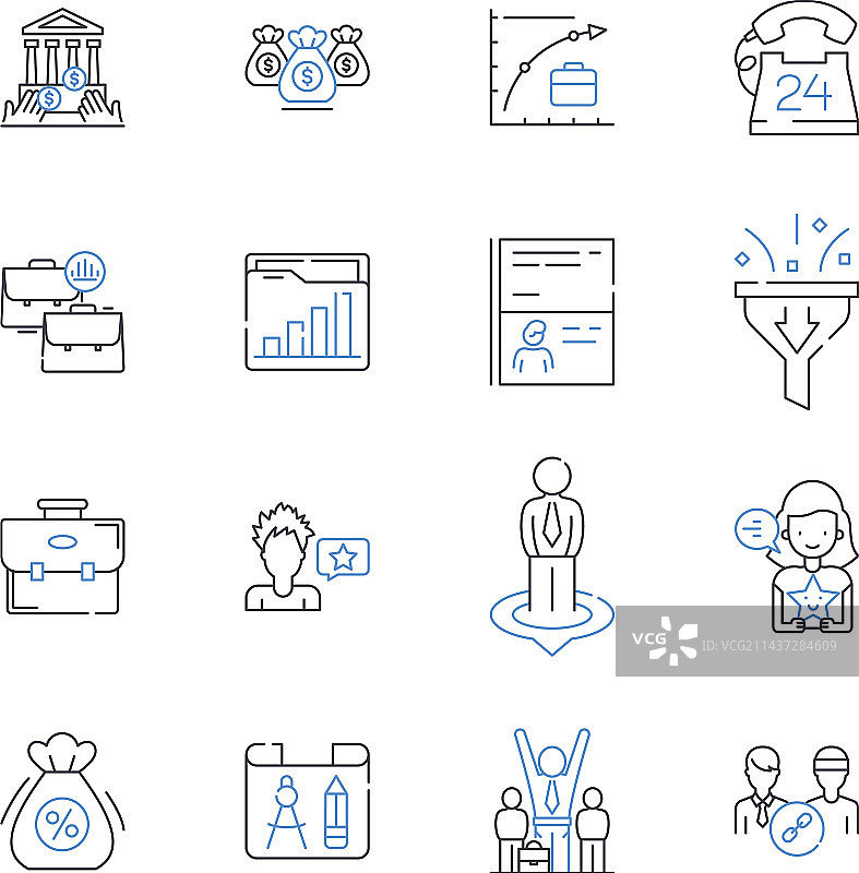 利润收益图标集合图片素材