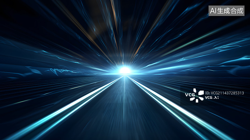 【AI数字艺术】3D未来科技科幻动感时光空间隧道背景图片素材